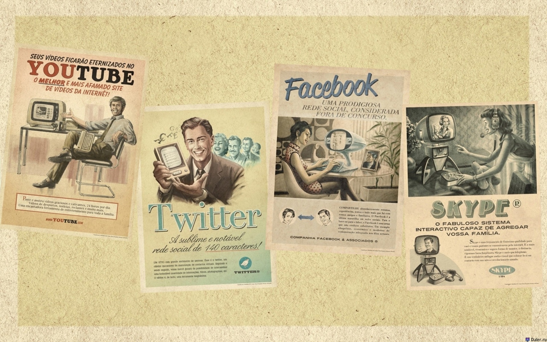Картинки YouTube, Twitter, facebook, скайп, социальные сети фото и обои на рабочий стол