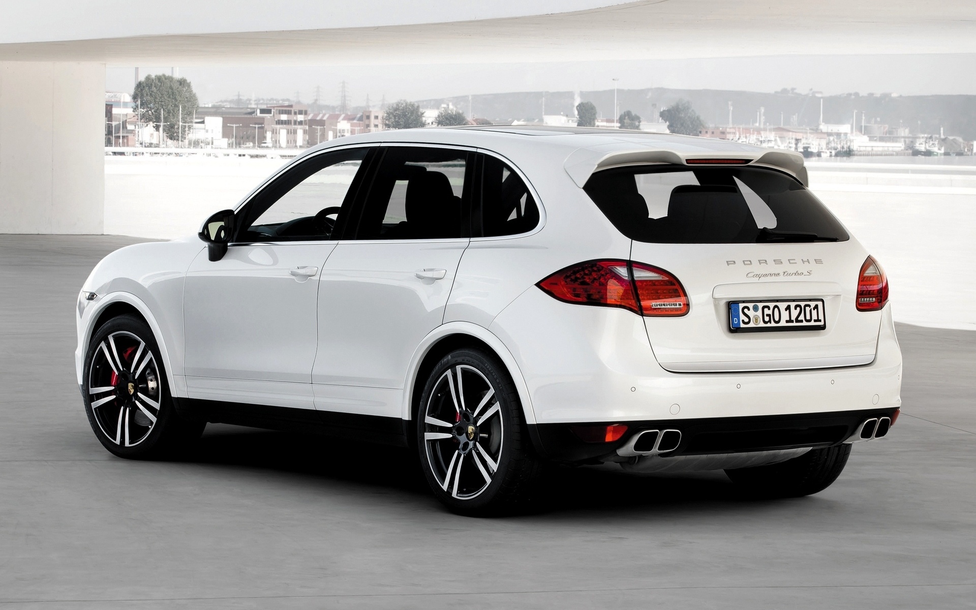 Картинки порш кайенский, 2013, турбо s, Porsche Cayenne Turbo s 2013, белый фото и обои на рабочий стол