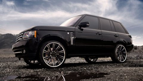 Range Rover, Land Rover, авто, колеса, тюнинг, облака