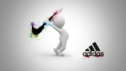 серая, Nike, Adidas, конкуренция, график