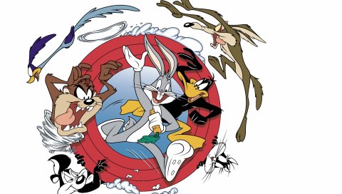 Looney Tunes, ошибки Банни, Даффи Дак, Сильвестр, Tweety, Тасманский дьявол, дорожный бегун