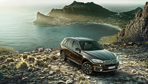 BMW x5, новизна, бмв, автомобили, горы, вид сбоку