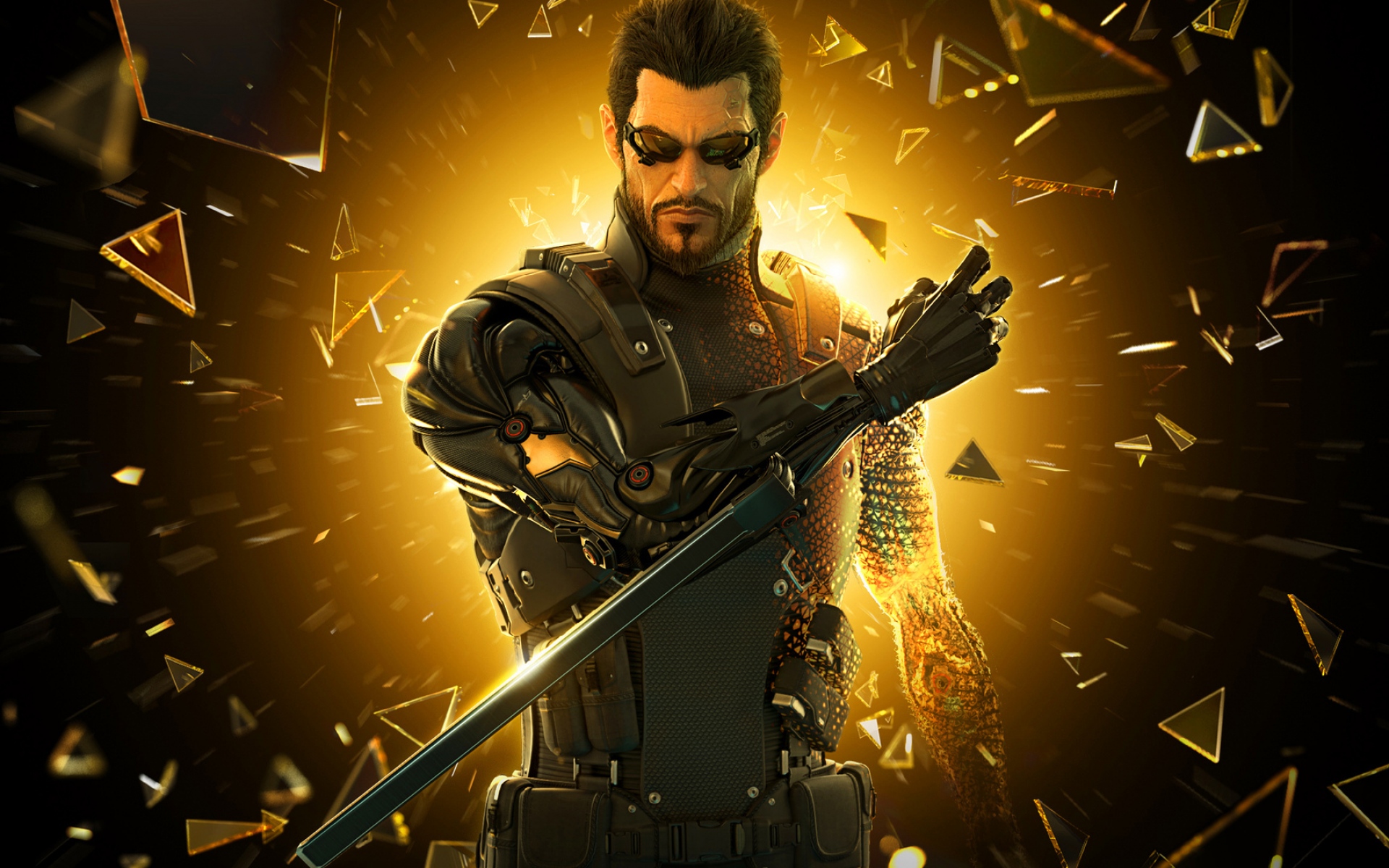Картинки Deus Ex, человеческой революции, Адама Дженсена, киборг фото и обои на рабочий стол