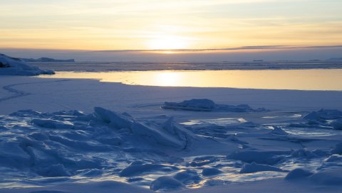 песок, снег, море , береговые