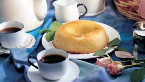 пить, посуда, продукты питания, выпечки