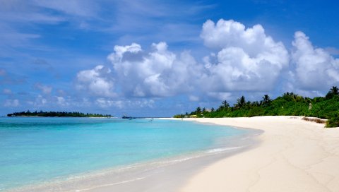 Maldives, пляж, песок, лето