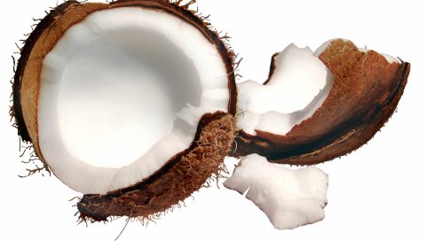 кокос, кусок, фрукты
