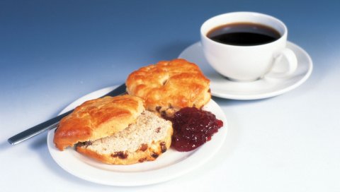 чашка, напитки, хлебобулочные изделия, завтрак
