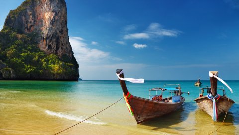 Таиланд, тропический, пляж, лодки