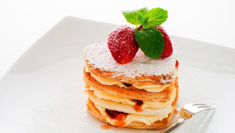 торт, фрукты, выпечка, десерт