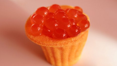 икра, тарталетки, вкусный