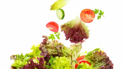 овощи, салат, питание, нарезанный