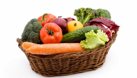 овощи, корзины, вкусный, полезный