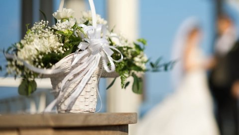 цветы, корзина, букет,размытость