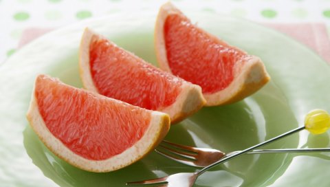 грейпфрут, продукты питания, ломтики
