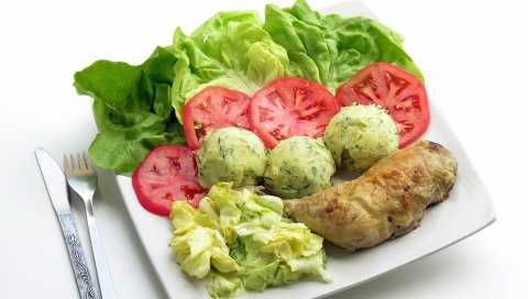 обед, еда, мясо, овощи