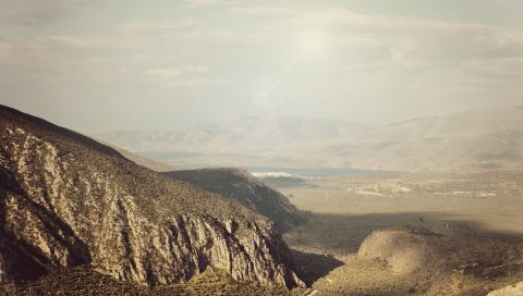 горы, небо, облачно