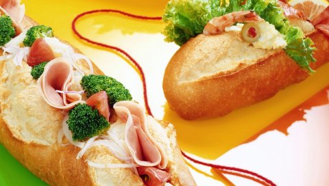 булочка, мясо, вкусные