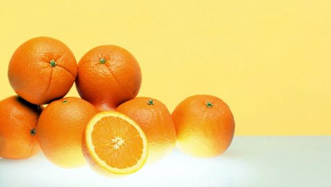 апельсины, спелая, фрукты