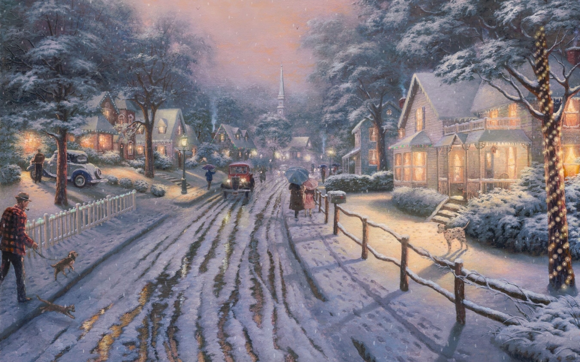 Картинки улица, город, снег, погода фото и обои на рабочий стол