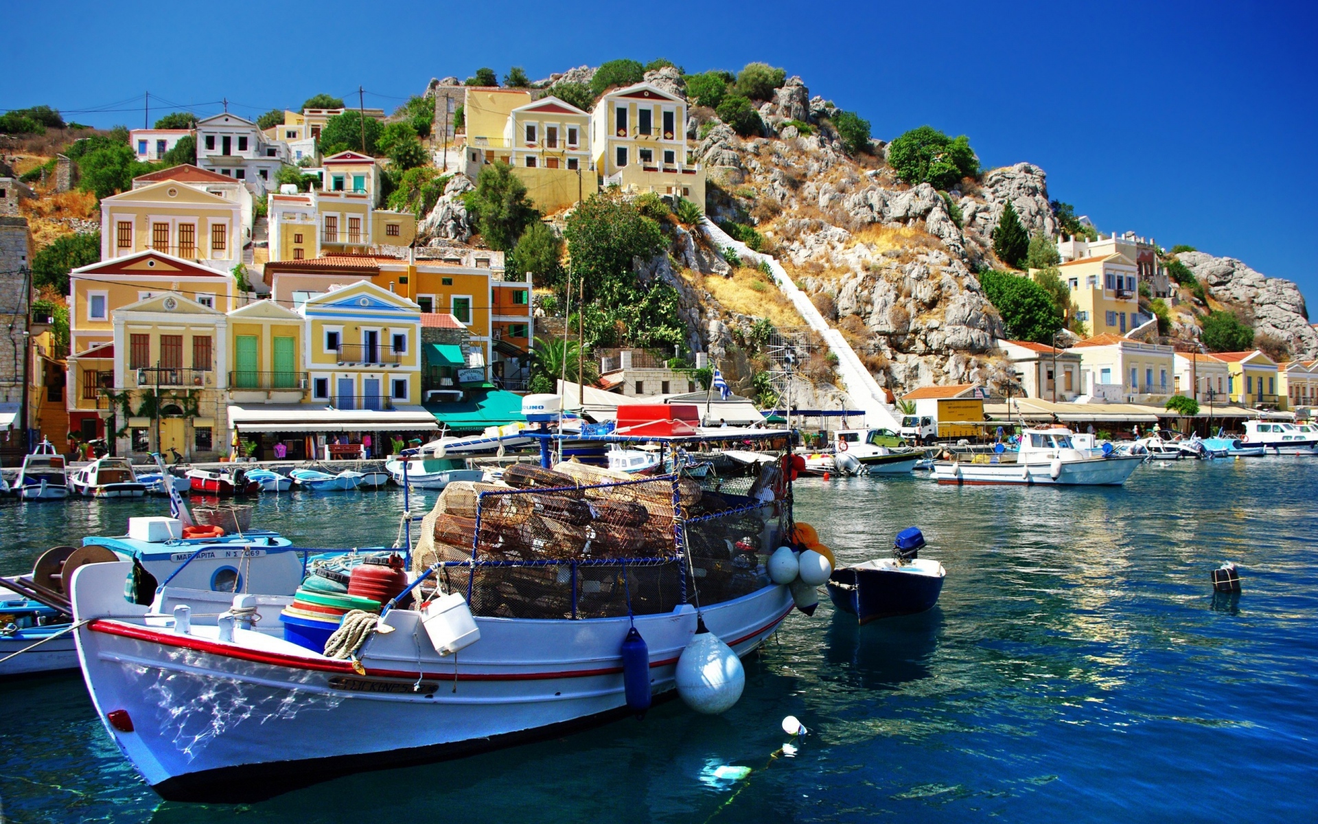 Картинки Корабль, море, пирс, небо фото и обои на рабочий стол