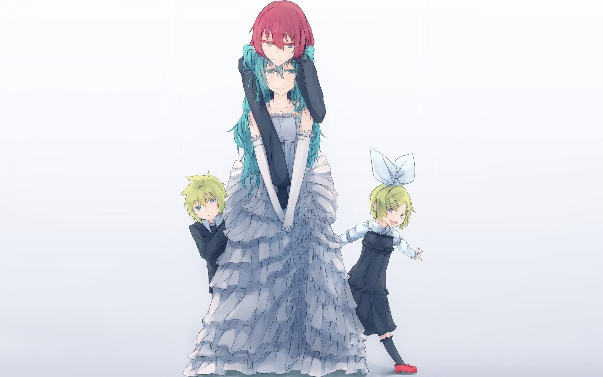 Картинки Вокалоид, hatsune miku, аниме, платье, дети фото и обои на рабочий стол