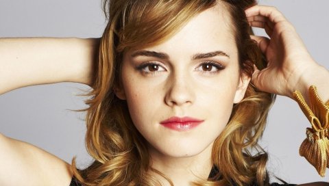 Emma watson, макияж, взгляд