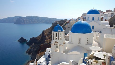 Греция, море, здания