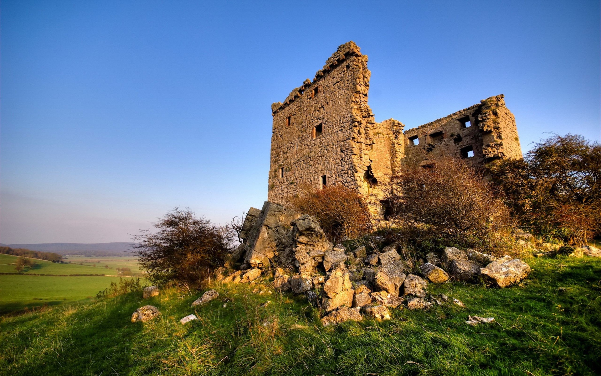 Картинки Руины, трава, камни фото и обои на рабочий стол
