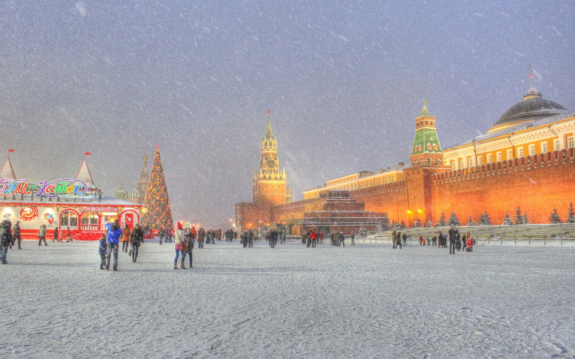 Картинки Москва, катание на коньках, снег, зима фото и обои на рабочий стол