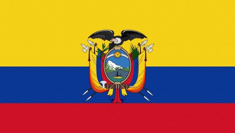 Флаг, эквадор, трава