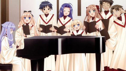 Майои neko overrun, кирия нозоми, серизава фумино, umenomori chise, suzuki takumi