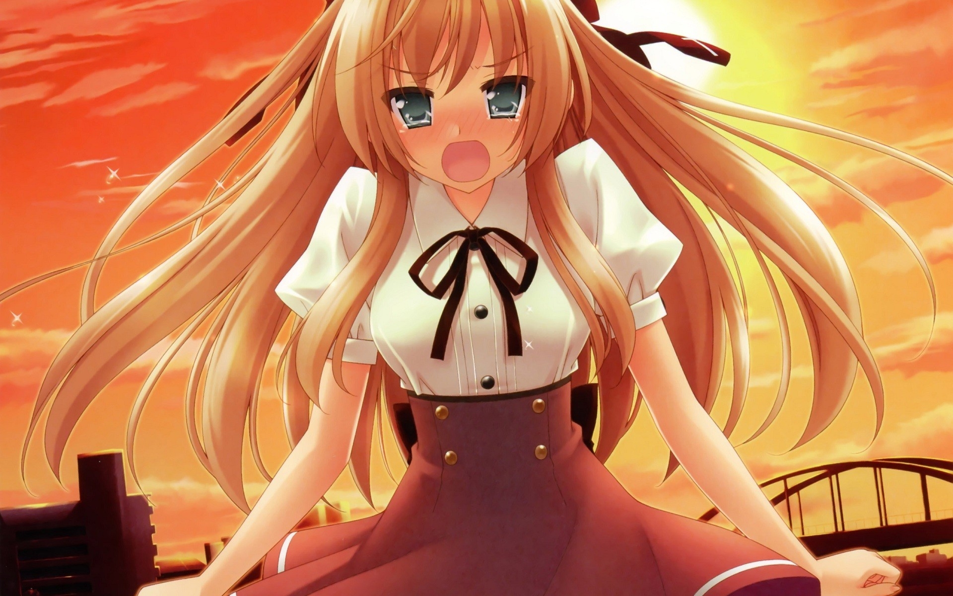 Картинки Майои neko overrun, serizawa fumino, девушка, платье, сюрприз фото и обои на рабочий стол