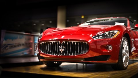 Maserati, автомобиль, красный