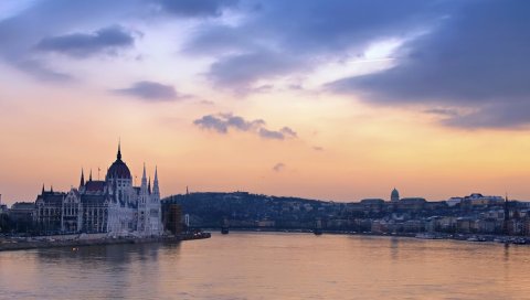 Будапешт, danube, здания, река