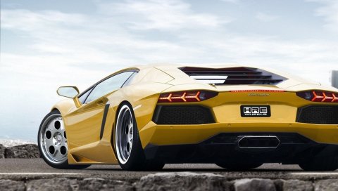 Стиль, автомобили, желтый, спорт, lamborghini
