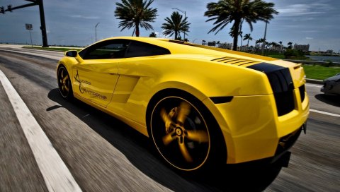 Движение, дорожка, разметка, спортивный автомобиль, lamborghini