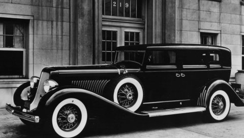 Duesenberg, 1934, автомобиль, ретро, черные, белые