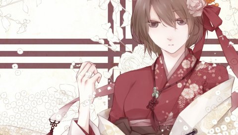 Vocaloid, юкат, Meiko, аним, япония, Кимоно