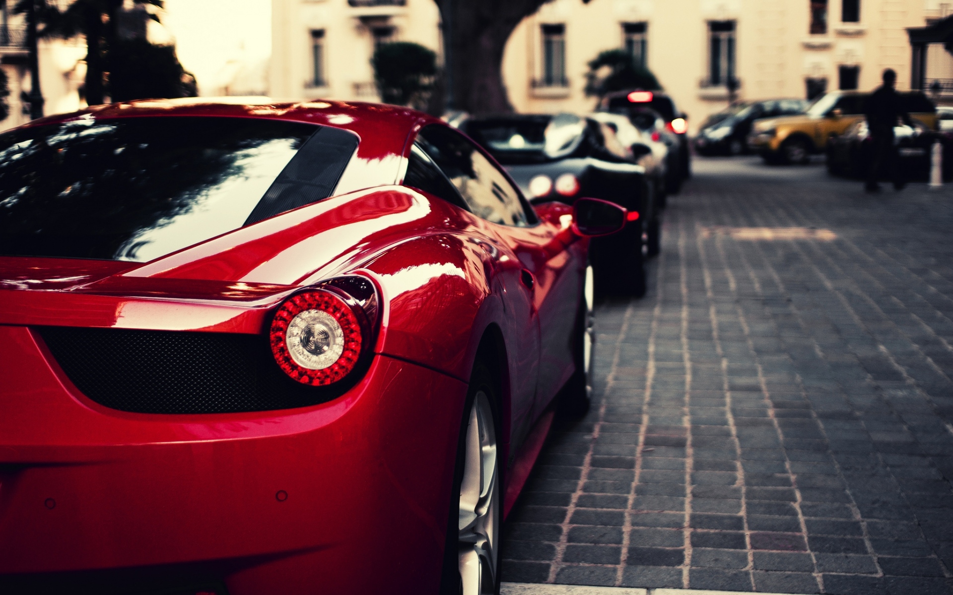 Картинки Ferrari, Veyron, Бугатти, черная, Италия , красные фото и обои на рабочий стол