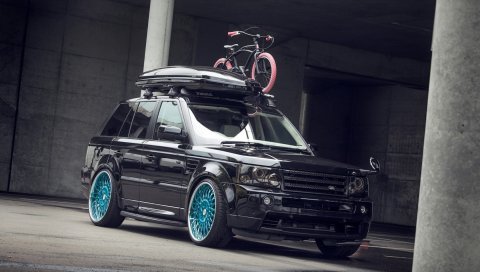джип, черный, тюнинг, Land Rover