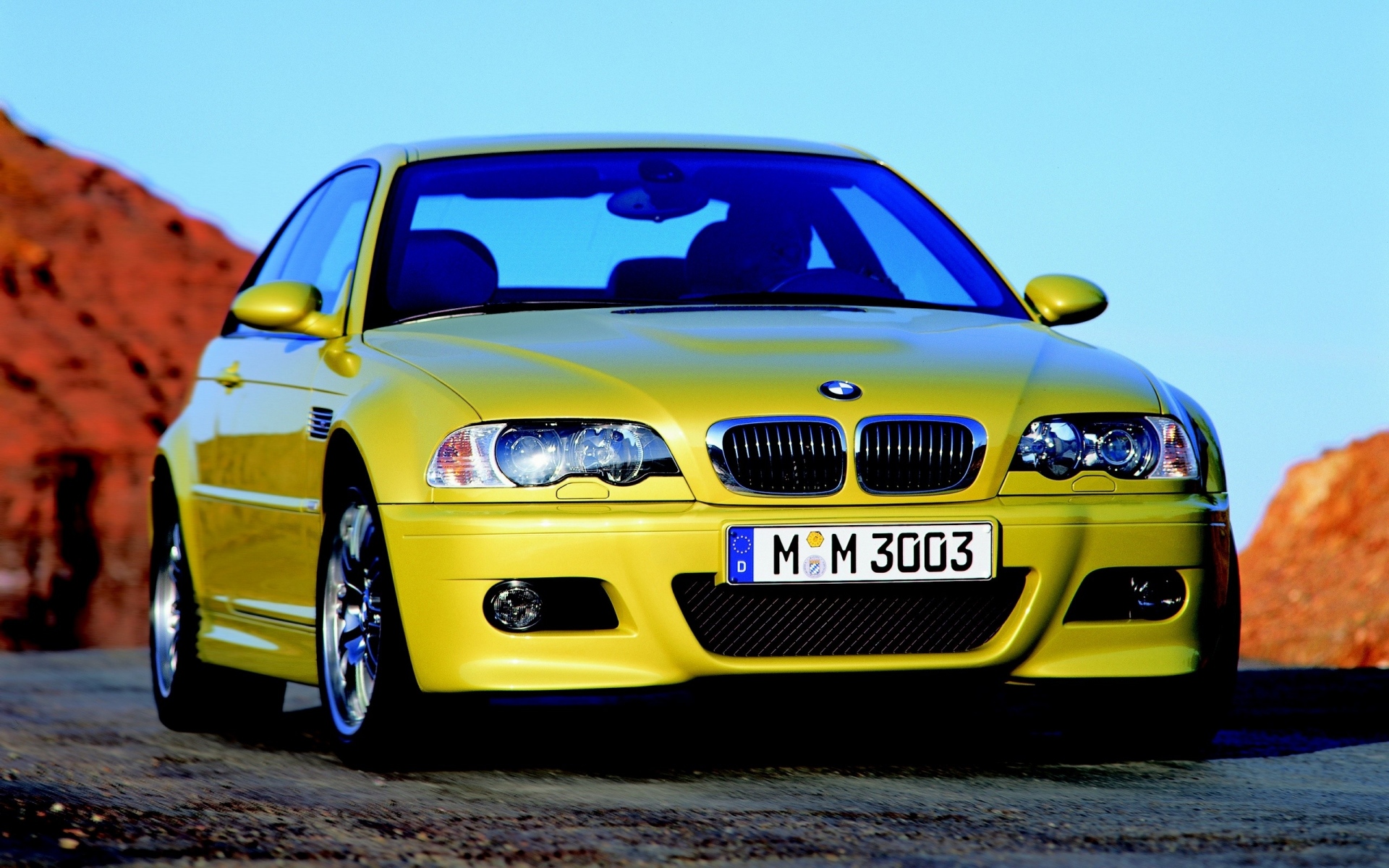 Картинки Bmw e46 m3, автомобили, желтый, стиль, движение фото и обои на рабочий стол