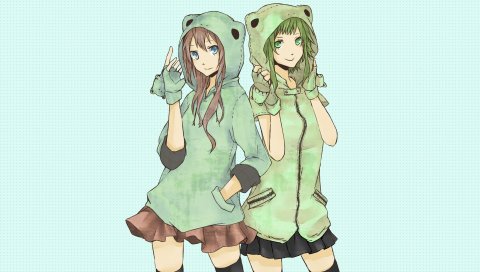 Luka miku, девушка, пара, костюмы