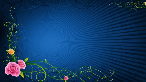 Цветы, линии, узоры