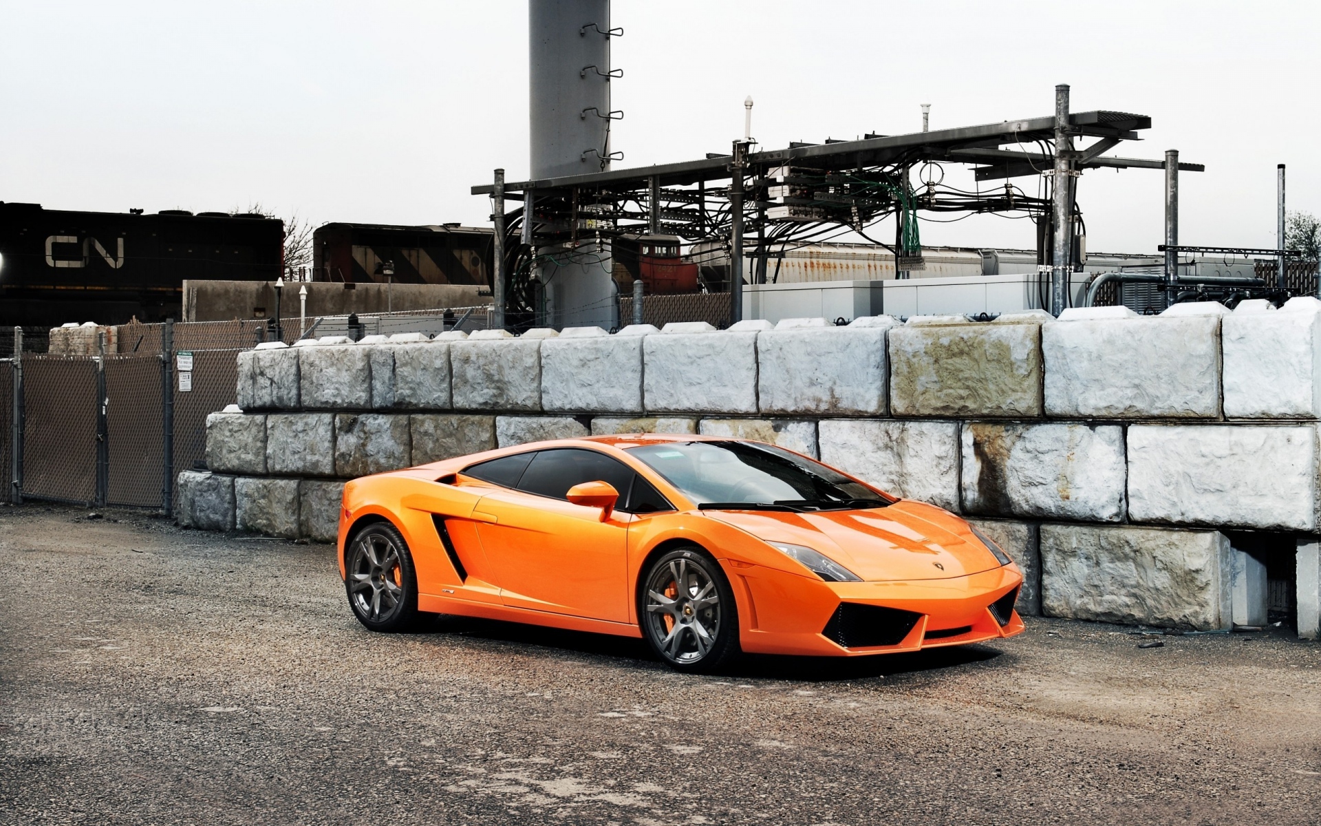 Картинки Lamborghini, оранжевый, автомобиль, стиль фото и обои на рабочий стол