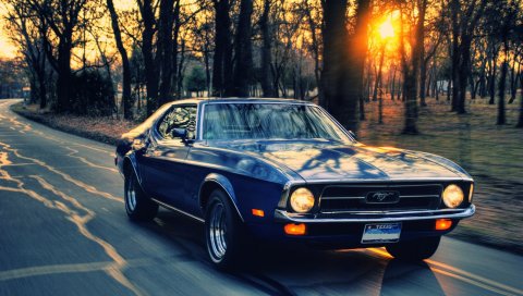 Ford, mustang, автомобили, трафик