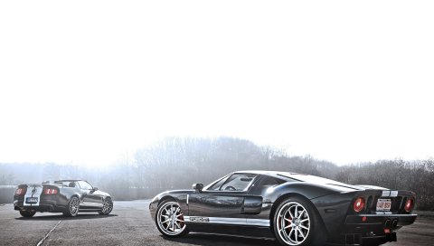 Ford, mustang, gt500, shelby, dark, street