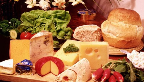 сыр, хлеб, вкусные