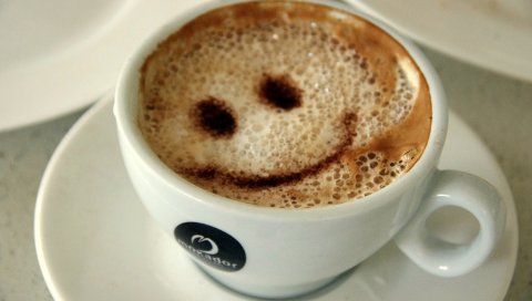 кофе, пена, каппучино, пить