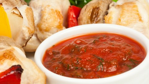 соус, мясо, шашлык